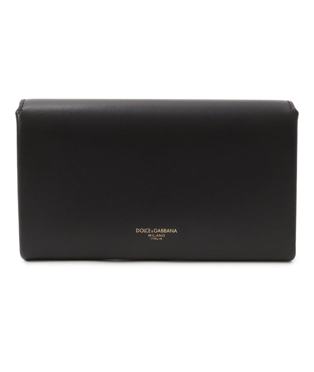 DOLCE&GABBANA Черная кожаная сумка с короткими ручками, фото 4