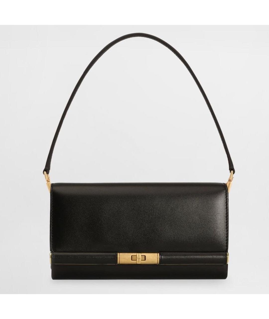 DOLCE&GABBANA Черная кожаная сумка с короткими ручками, фото 5