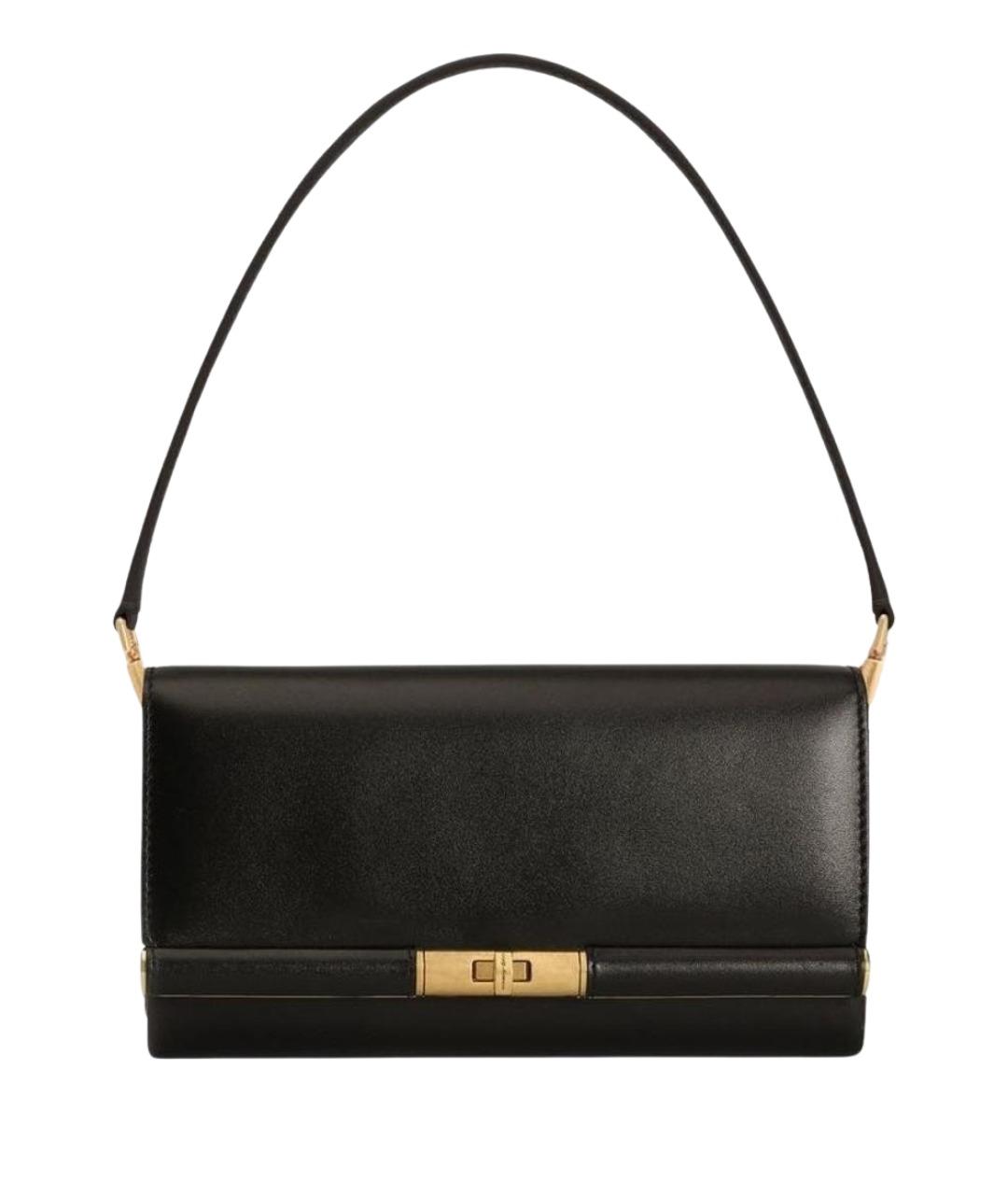 DOLCE&GABBANA Черная кожаная сумка с короткими ручками, фото 1