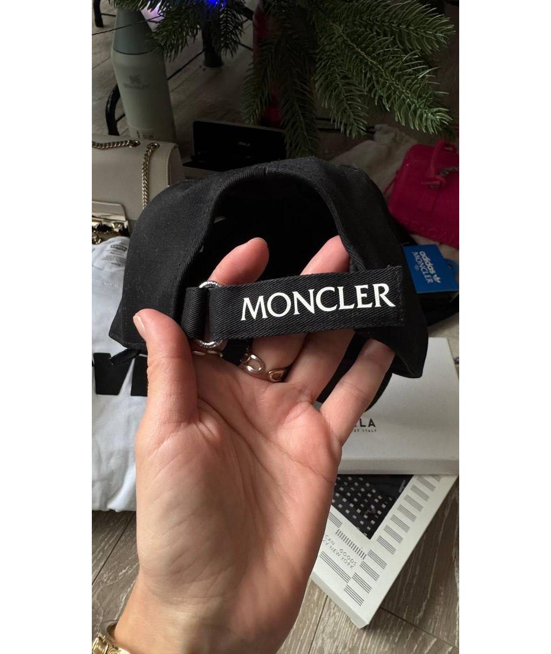 MONCLER Черная хлопковая кепка/бейсболка, фото 4