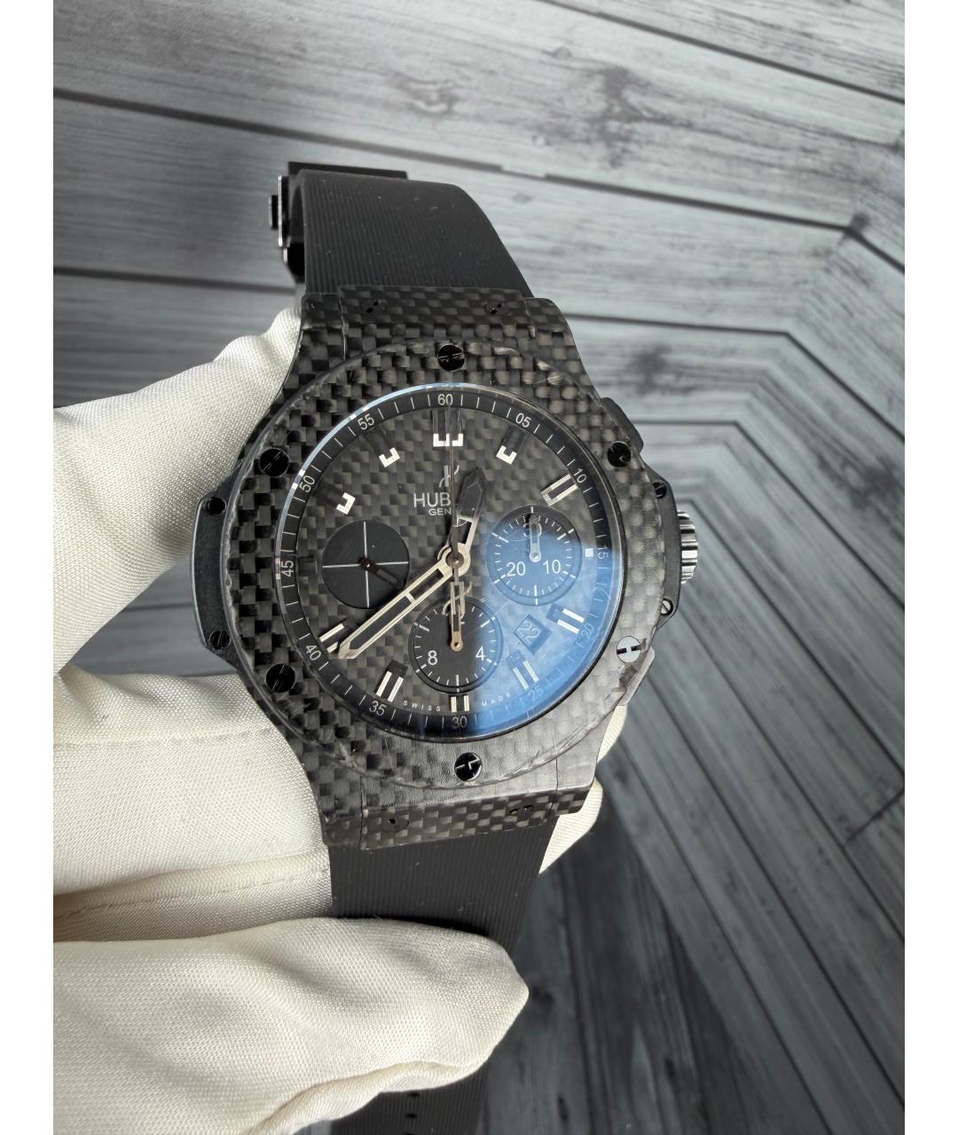 HUBLOT Черные карбоновые часы, фото 4