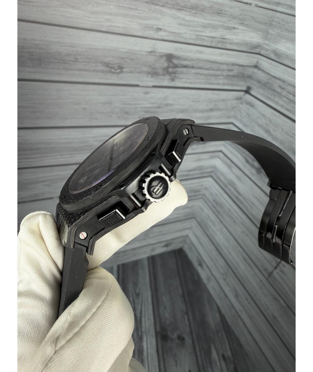 HUBLOT Черные карбоновые часы, фото 5