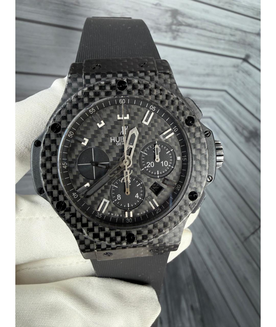 HUBLOT Черные карбоновые часы, фото 3