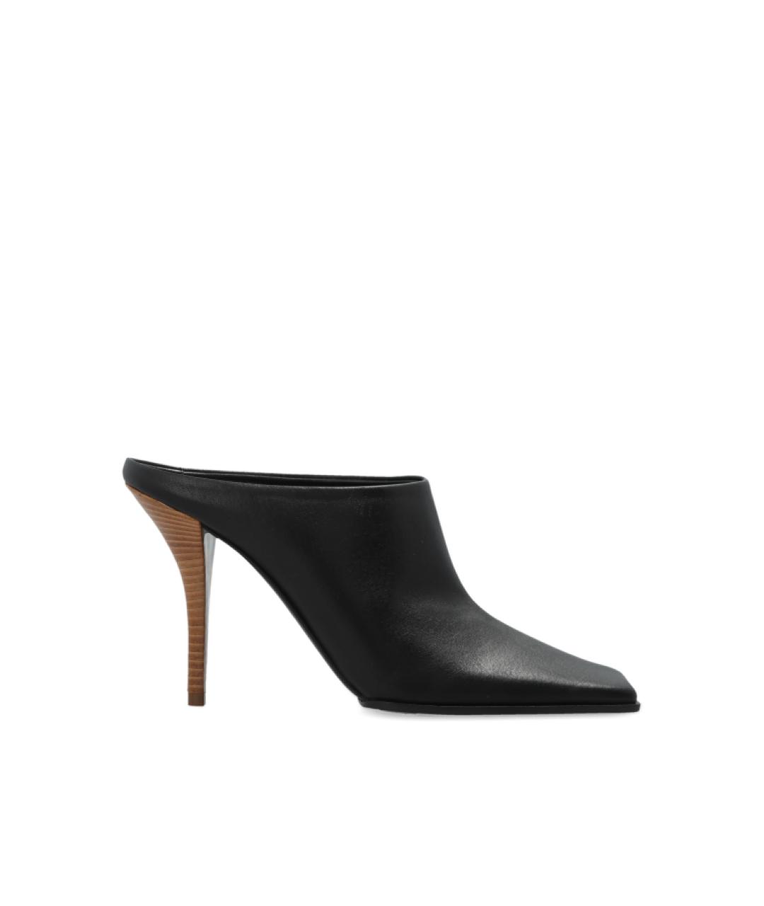 ALAIA Черные кожаные мюли, фото 1