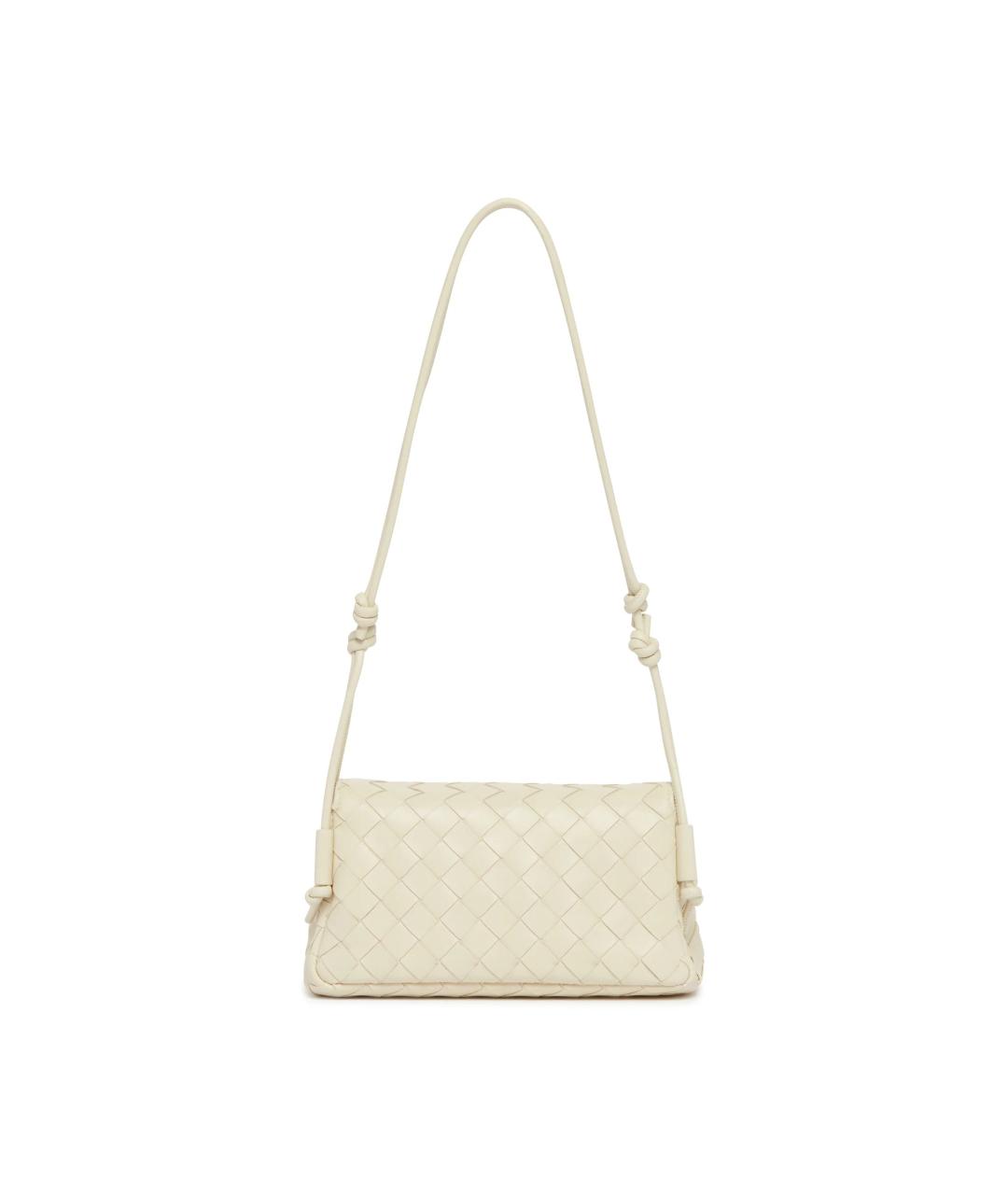 BOTTEGA VENETA Бежевая кожаная сумка через плечо, фото 5