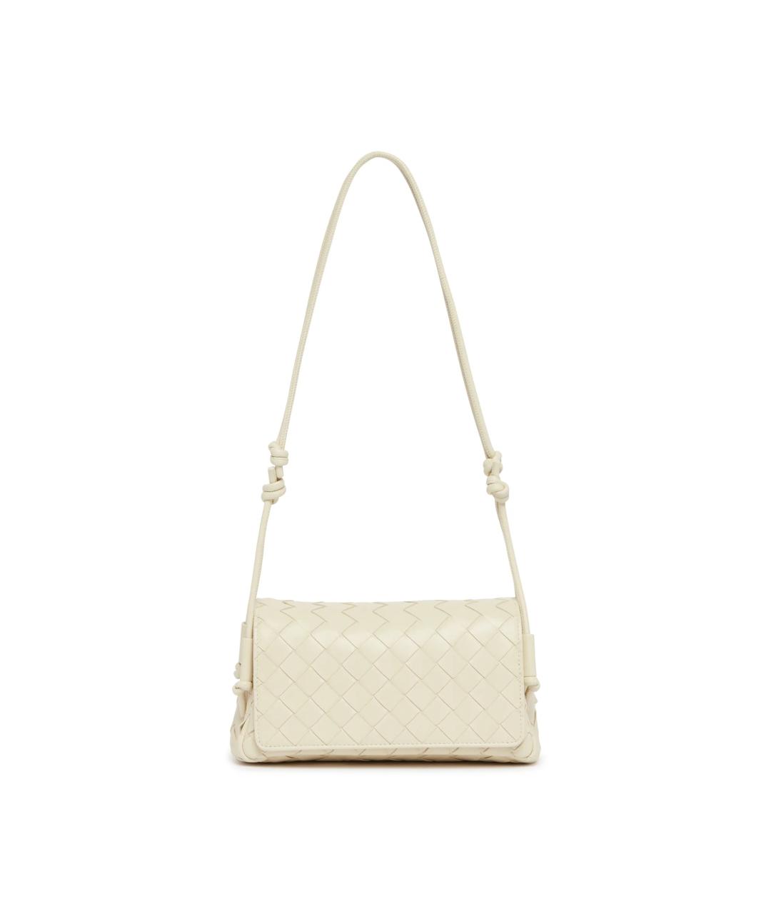 BOTTEGA VENETA Бежевая кожаная сумка через плечо, фото 1