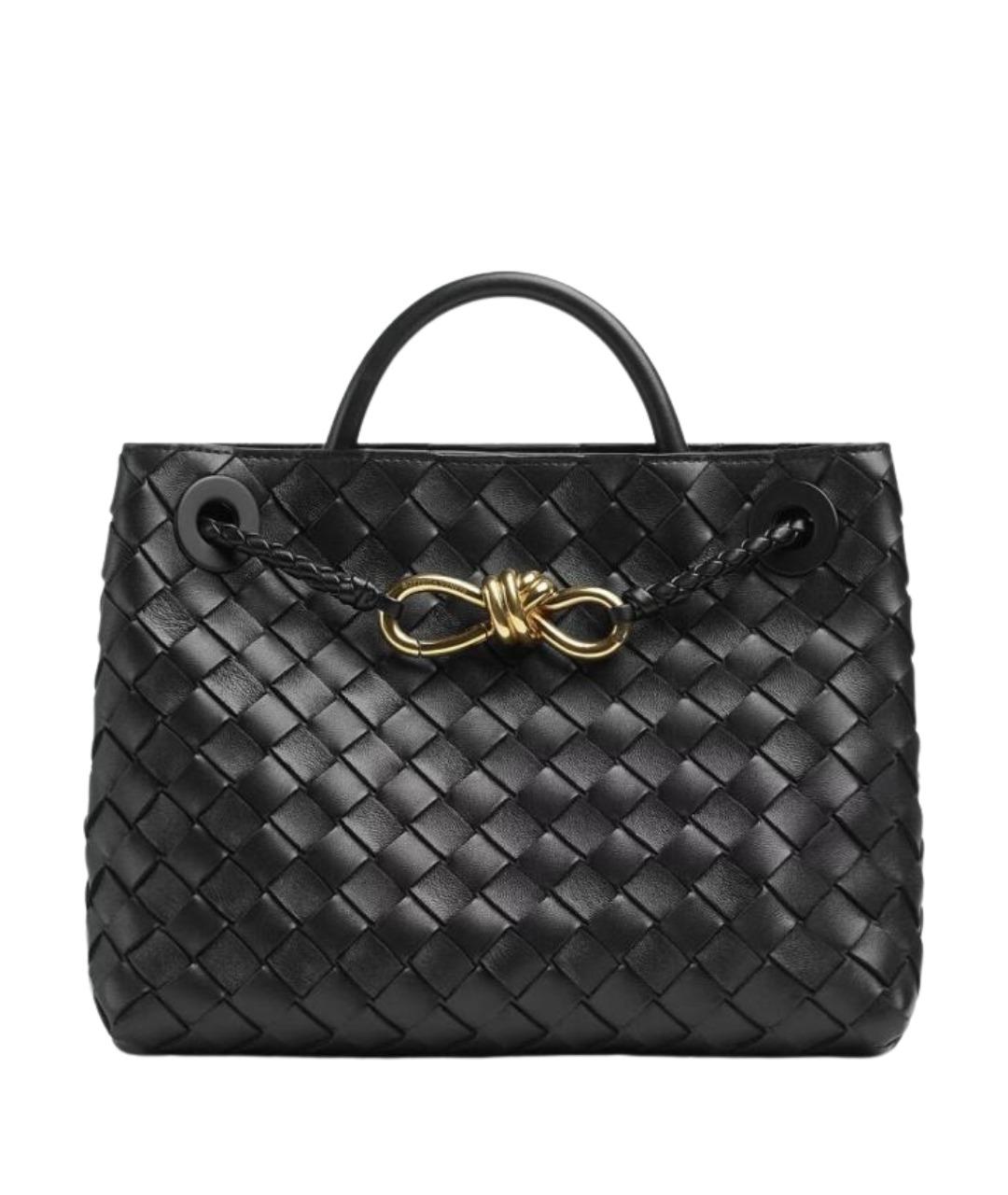 BOTTEGA VENETA Черная кожаная сумка тоут, фото 1