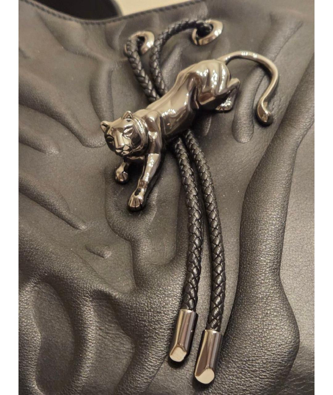 CARTIER Черная кожаная сумка с короткими ручками, фото 3