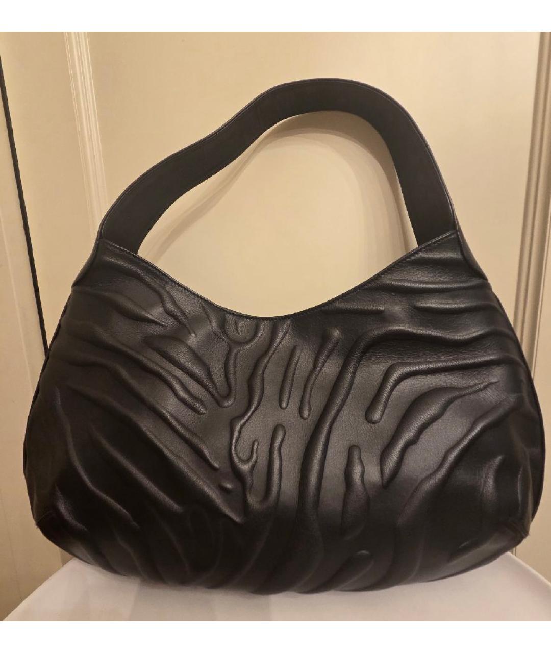 CARTIER Черная кожаная сумка с короткими ручками, фото 2