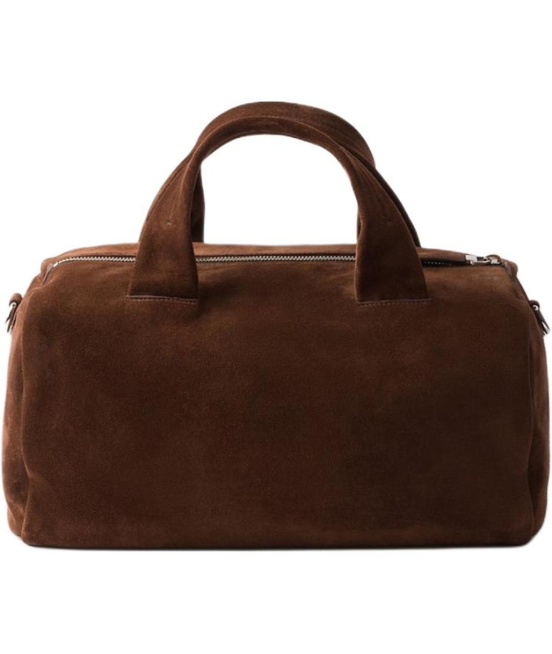 PRADA Коричневая кожаная дорожная/спортивная сумка, фото 3