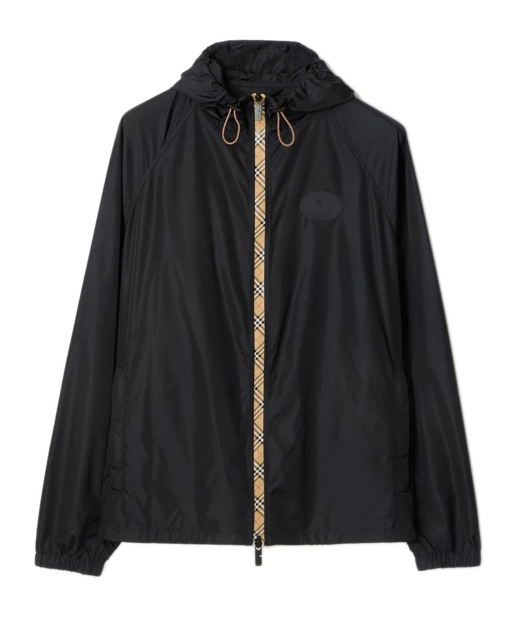 BURBERRY Темно-синяя полиамидовая куртка, фото 1