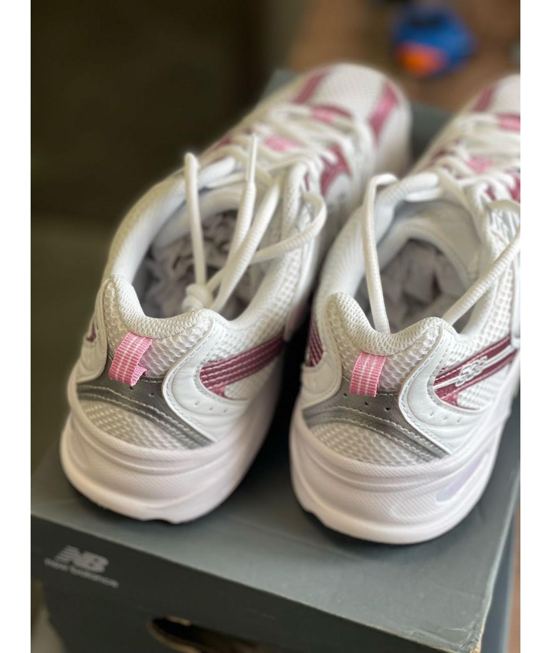 NEW BALANCE Белые синтетические низкие кроссовки / кеды, фото 4