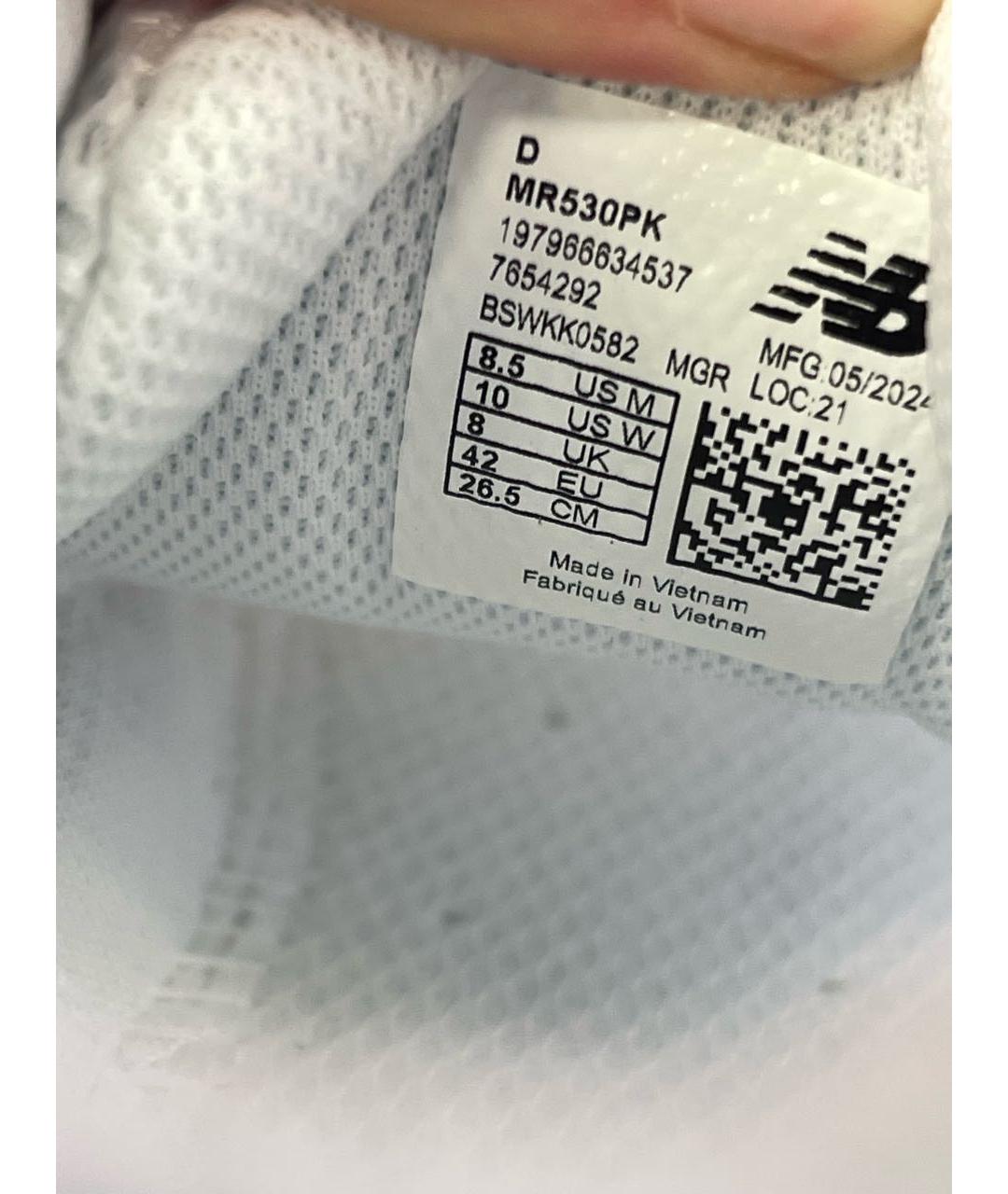 NEW BALANCE Белые синтетические низкие кроссовки / кеды, фото 7