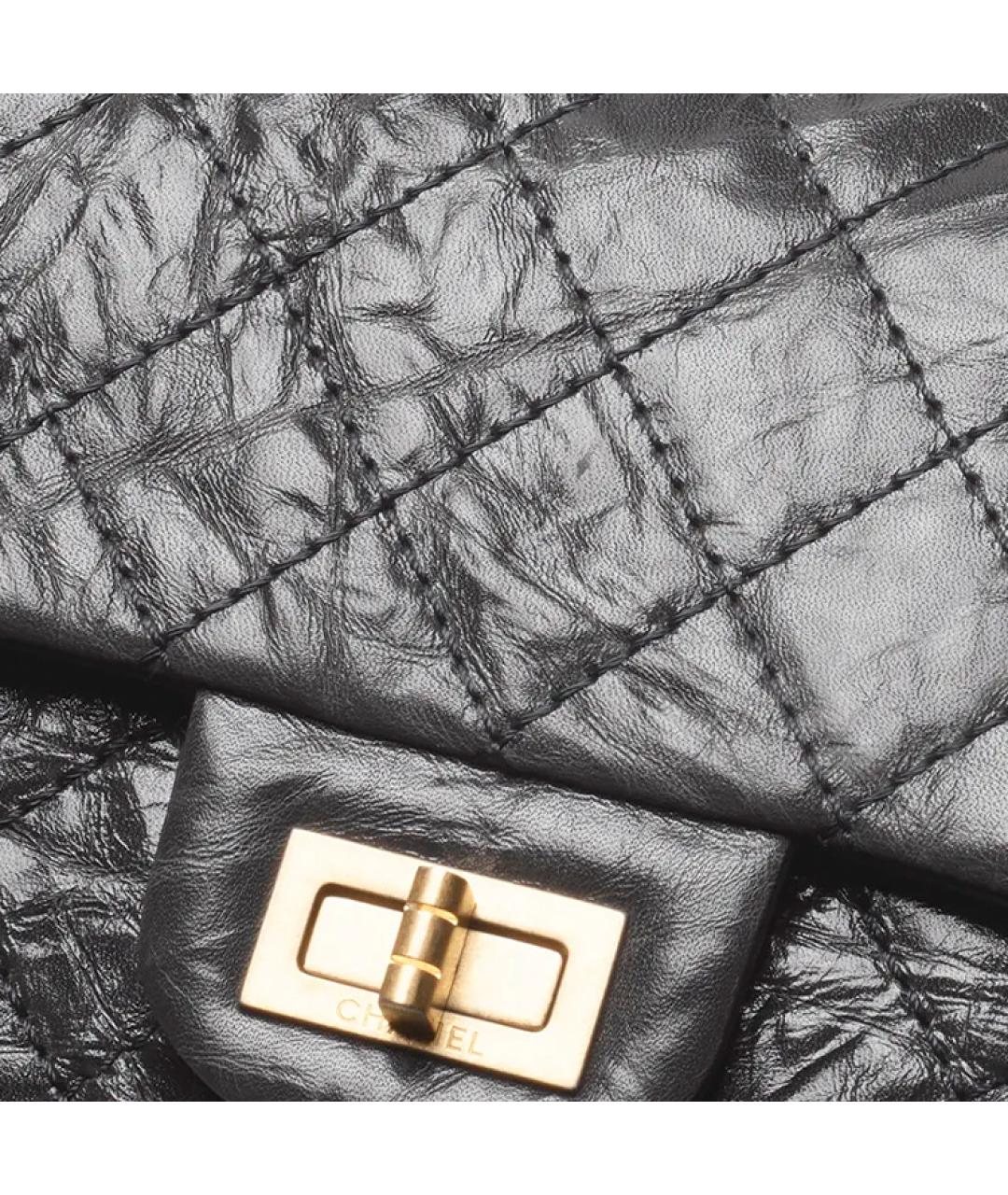 CHANEL Серая кожаная сумка через плечо, фото 3