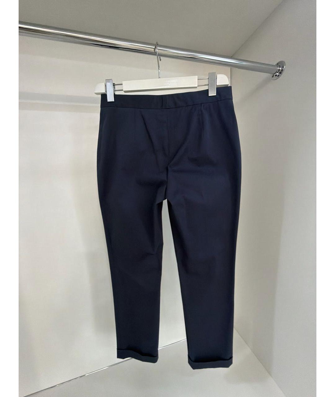 CHRISTIAN DIOR Темно-синие хлопковые прямые брюки, фото 2