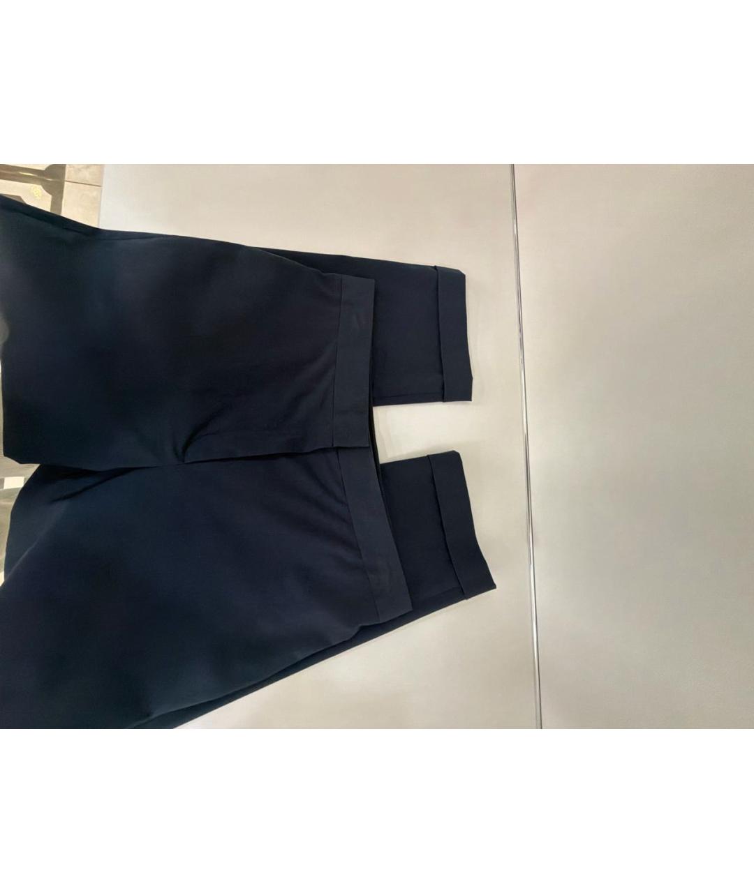 CHRISTIAN DIOR Темно-синие хлопковые прямые брюки, фото 4