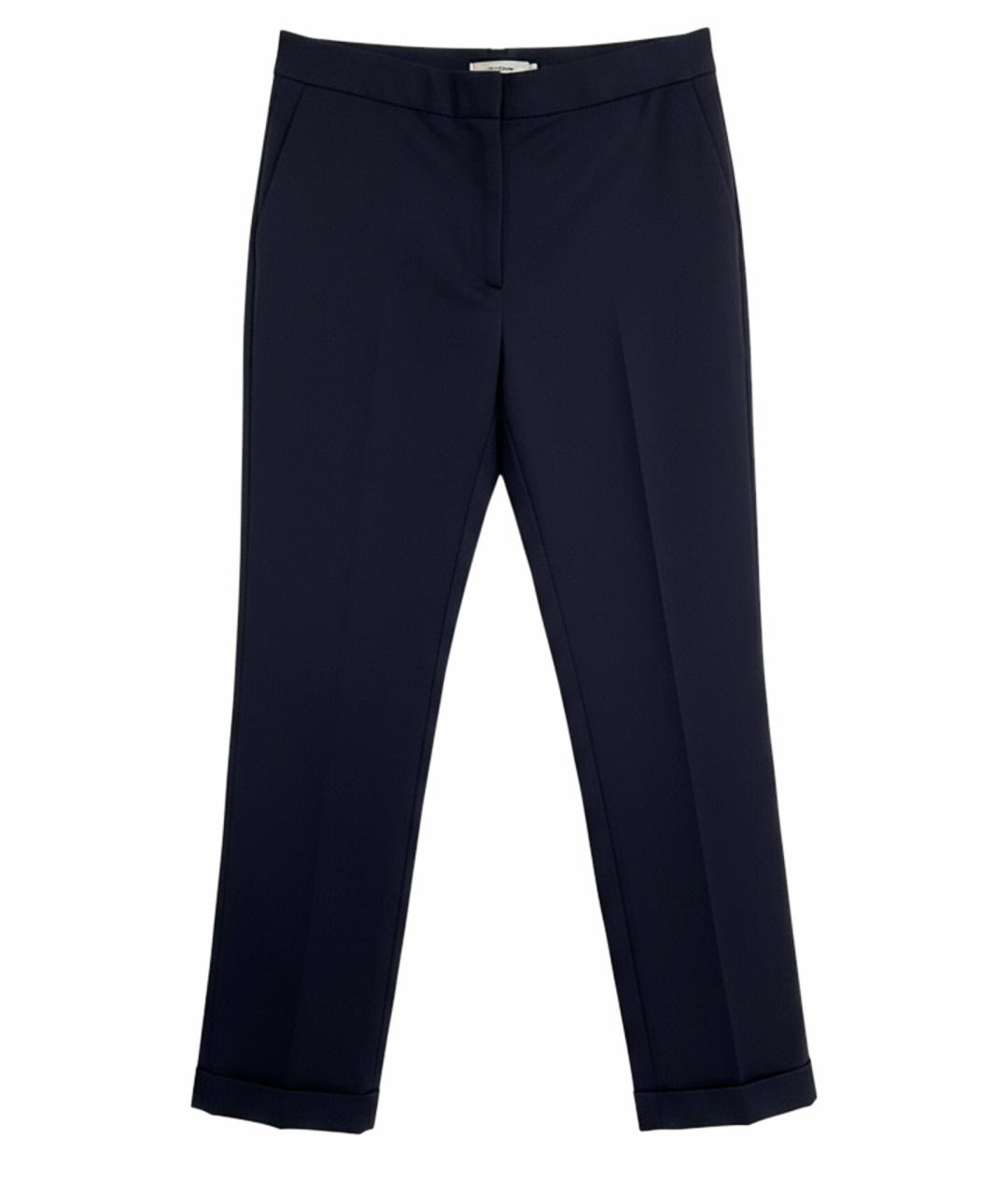 CHRISTIAN DIOR Темно-синие хлопковые прямые брюки, фото 1