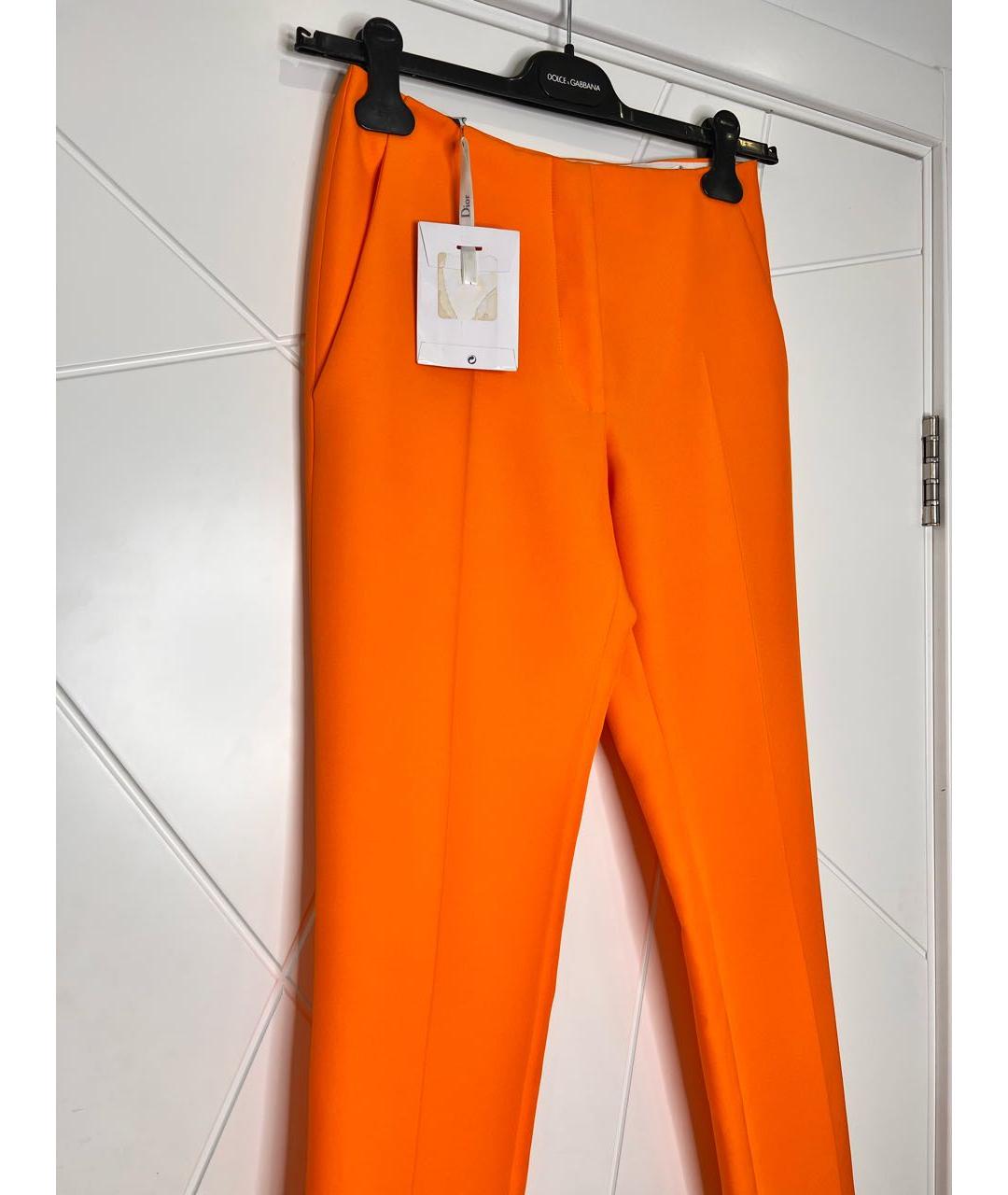CHRISTIAN DIOR PRE-OWNED Оранжевое прямые брюки, фото 7