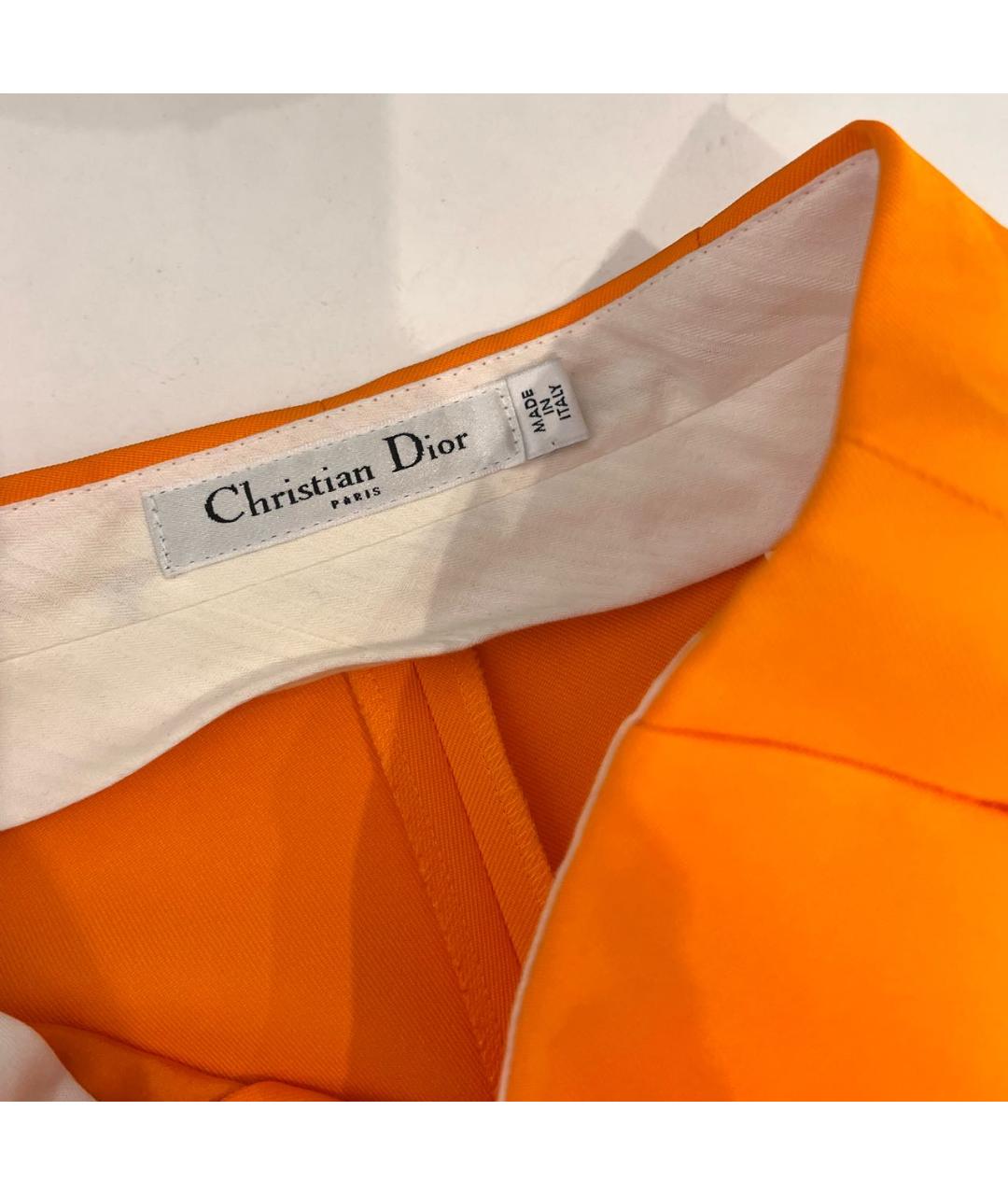 CHRISTIAN DIOR PRE-OWNED Оранжевое прямые брюки, фото 5