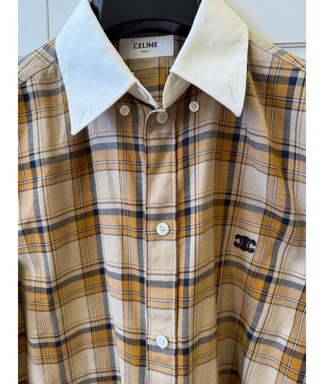 CELINE Коричневая хлопковая рубашка, фото 3