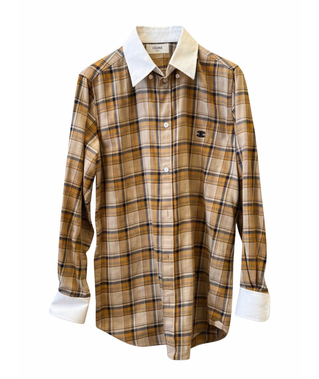 CELINE Коричневая хлопковая рубашка, фото 1