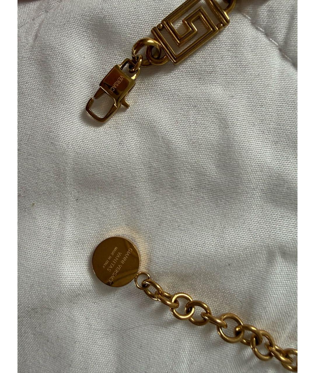 VERSACE Желтое позолоченное колье, фото 3