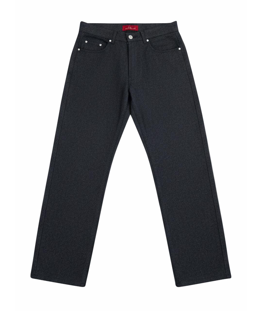 VALENTINO Серые шерстяные прямые брюки, фото 1