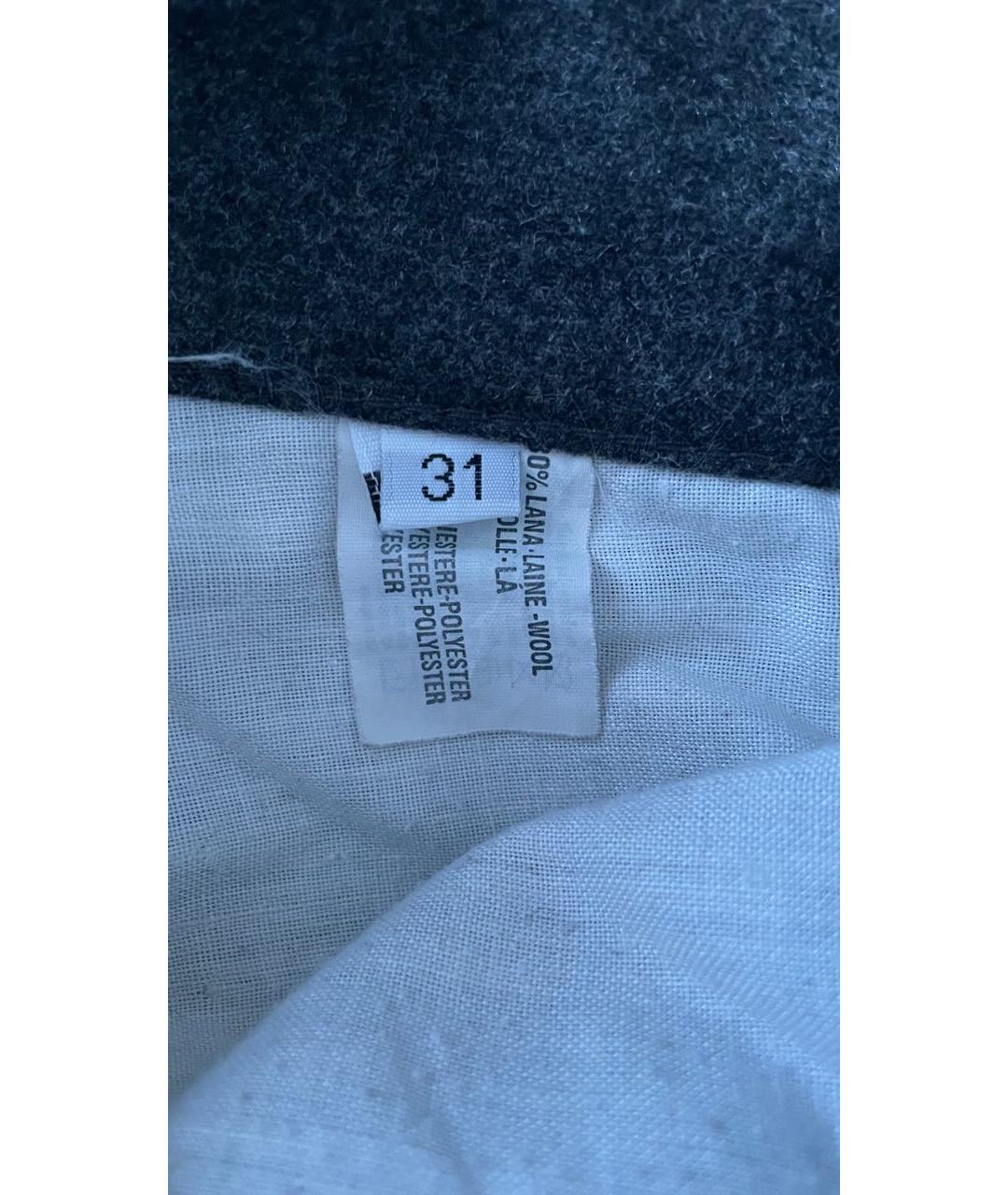 VALENTINO Серые шерстяные прямые брюки, фото 4