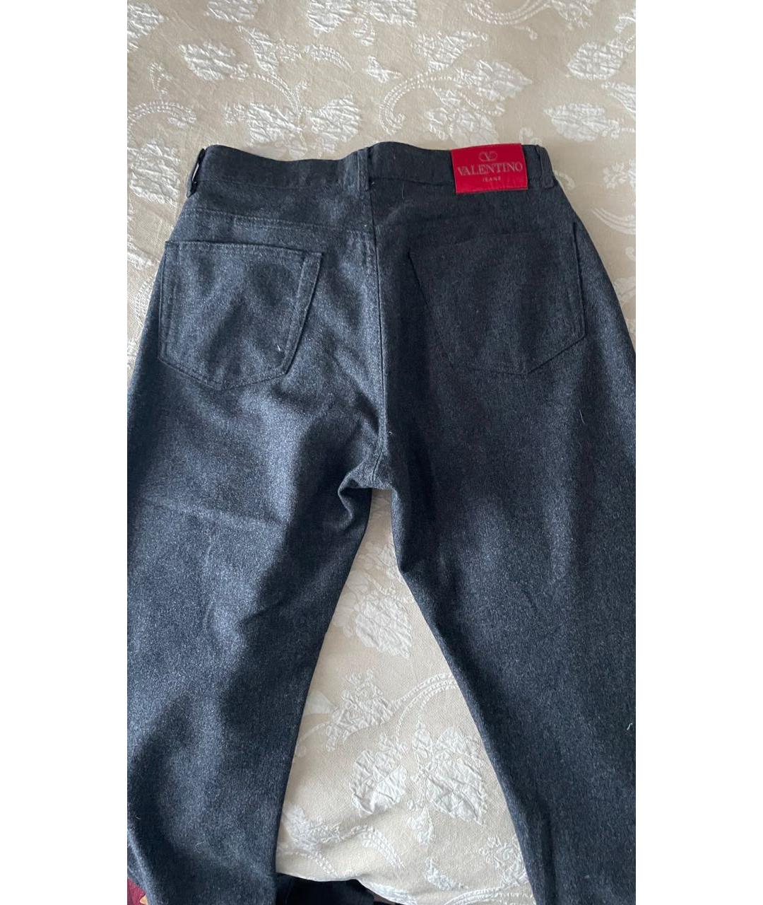 VALENTINO Серые шерстяные прямые брюки, фото 2