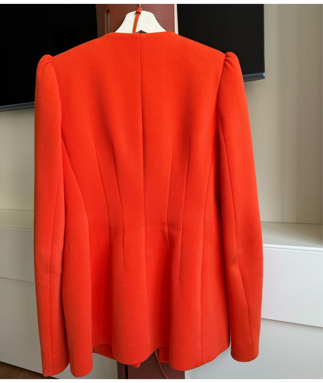 SPORTMAX Оранжевый полиэстеровый жакет/пиджак, фото 2