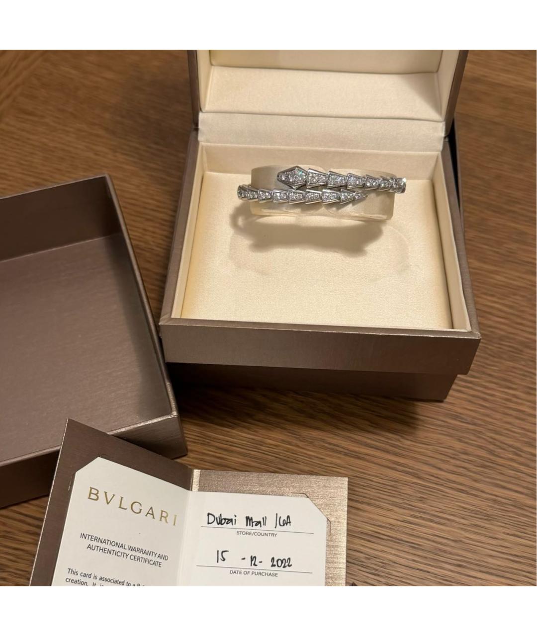 BVLGARI Белый браслет из белого золота, фото 2