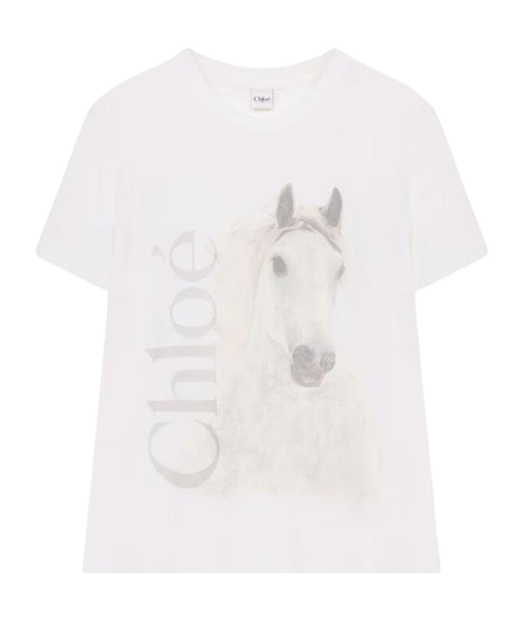 CHLOE Белая хлопковая футболка, фото 1