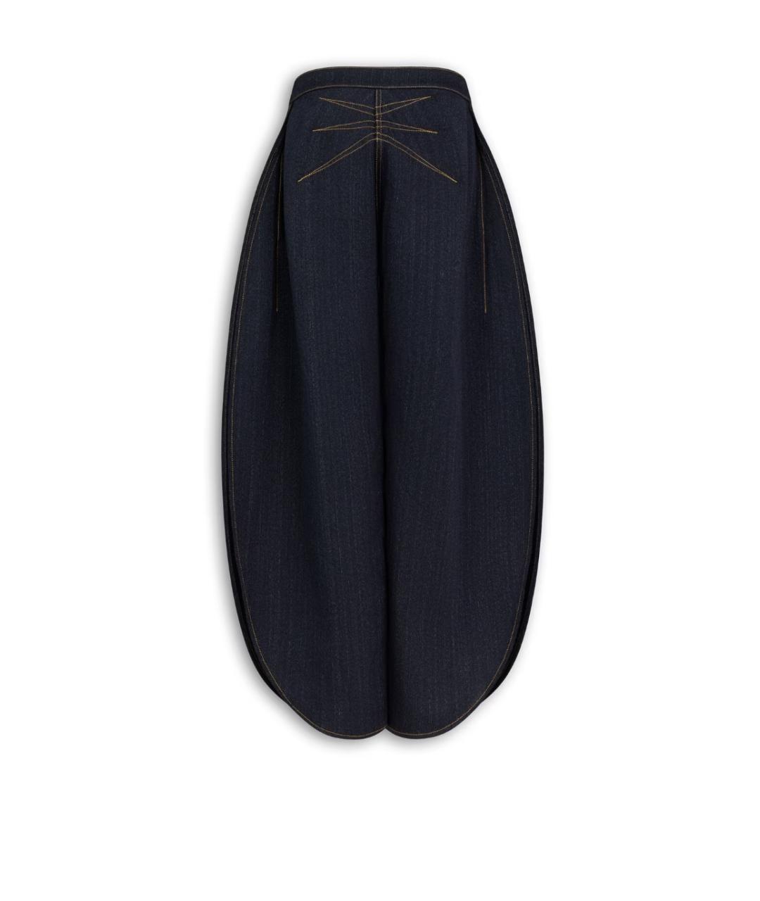 ALAIA Темно-синие хлопковые прямые джинсы, фото 2