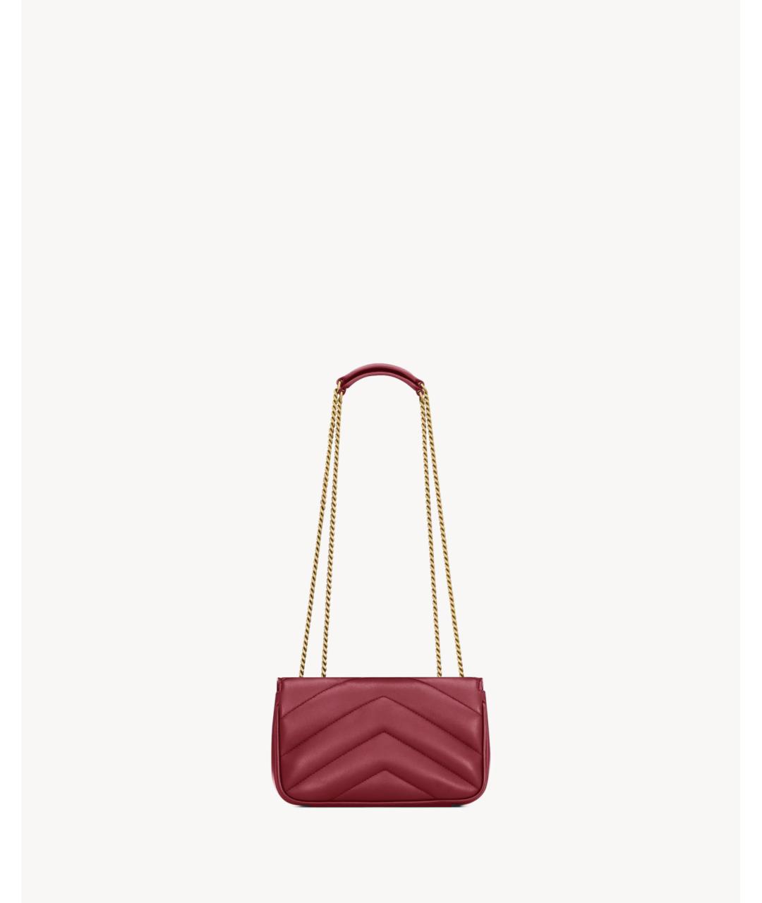 SAINT LAURENT Красная кожаная сумка через плечо, фото 4