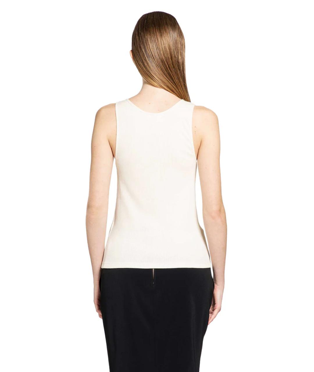 SAINT LAURENT Белая хлопковая майка, фото 4