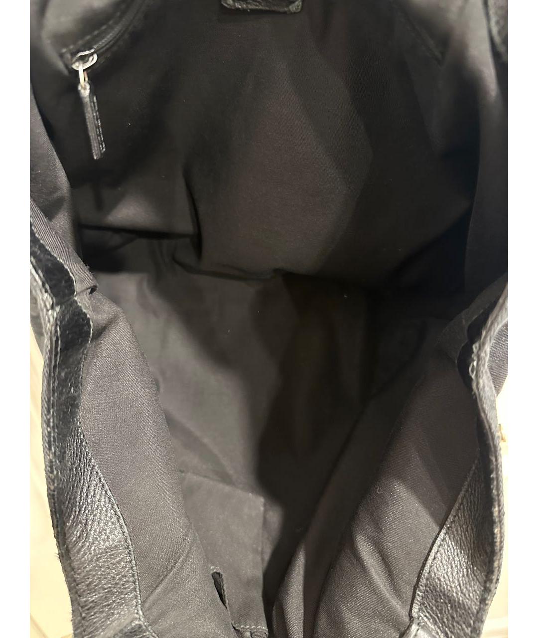 GUCCI Черная кожаная сумка тоут, фото 8