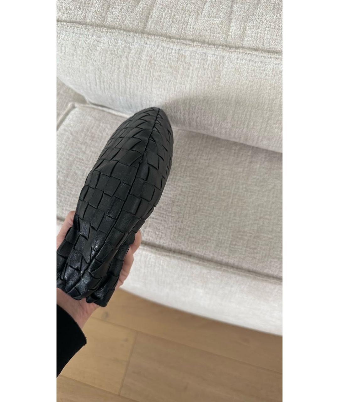 BOTTEGA VENETA Черная кожаная сумка с короткими ручками, фото 7