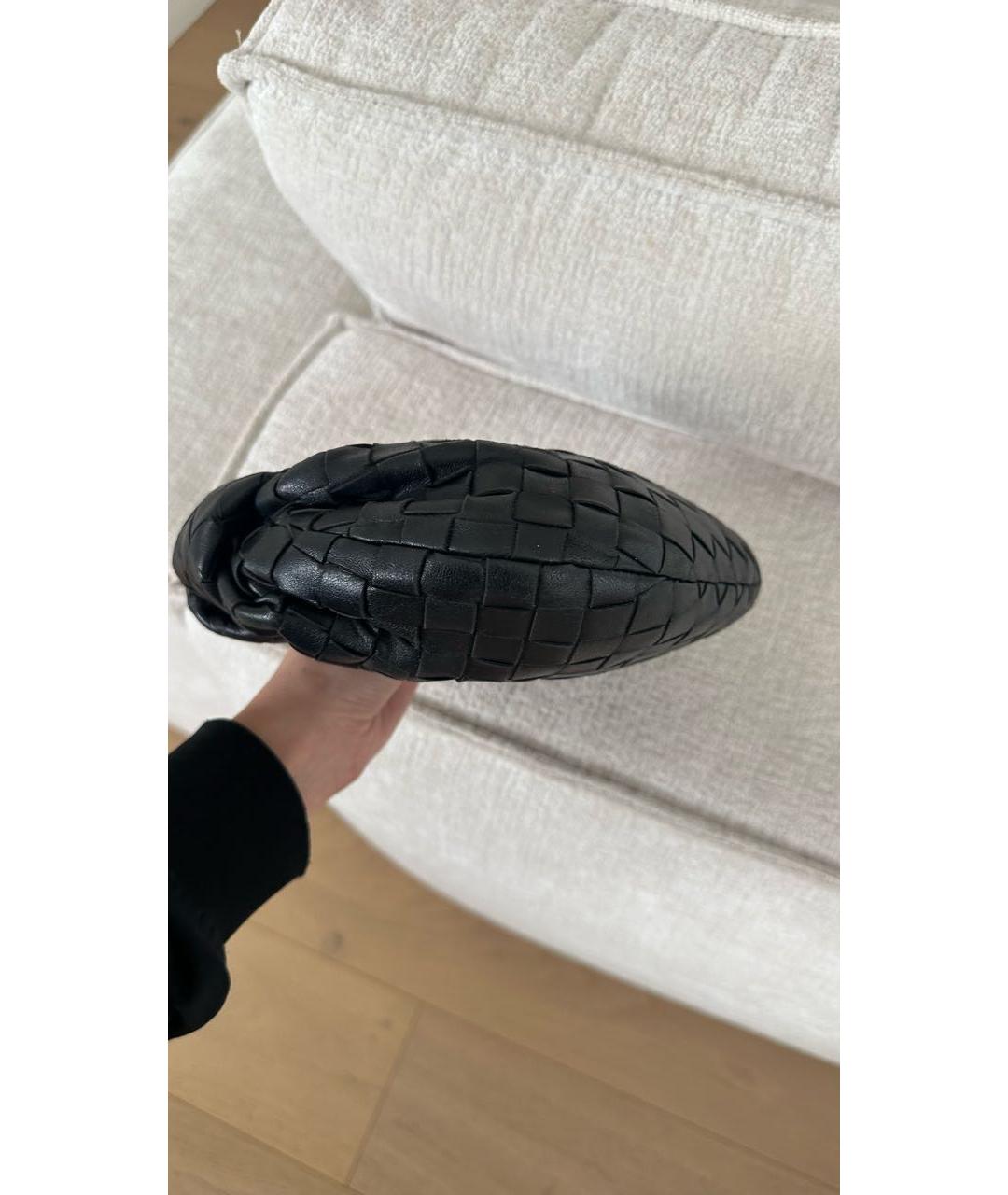 BOTTEGA VENETA Черная кожаная сумка с короткими ручками, фото 6