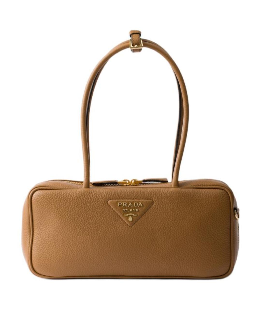 PRADA Коричневая кожаная сумка тоут, фото 1