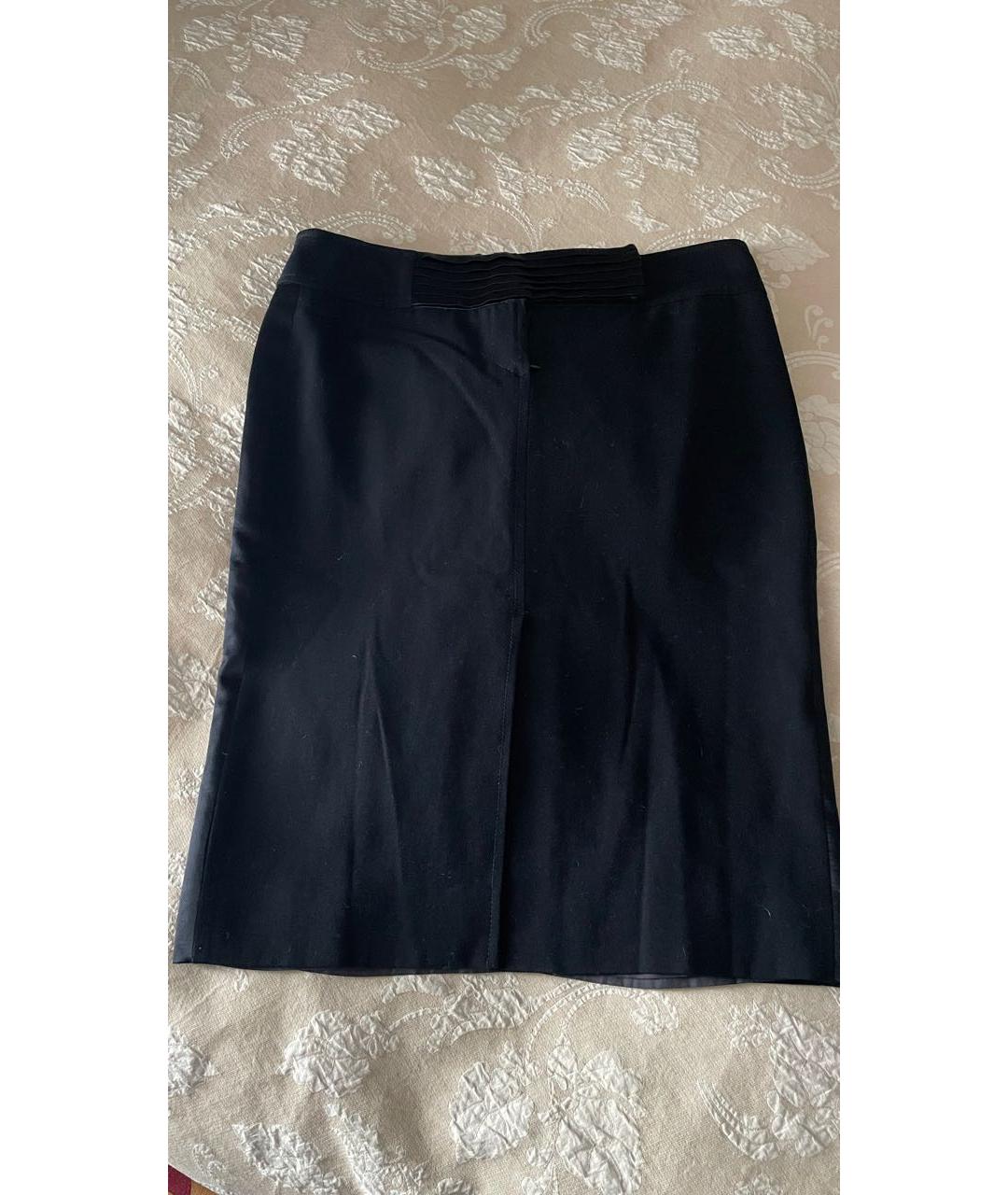 VALENTINO Черная шерстяная юбка миди, фото 6