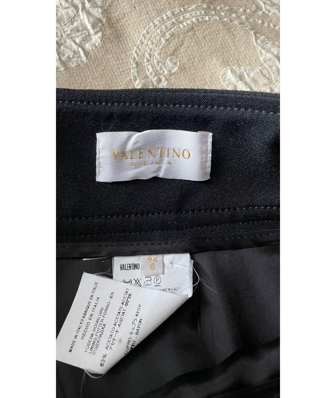 VALENTINO Черная шерстяная юбка миди, фото 3