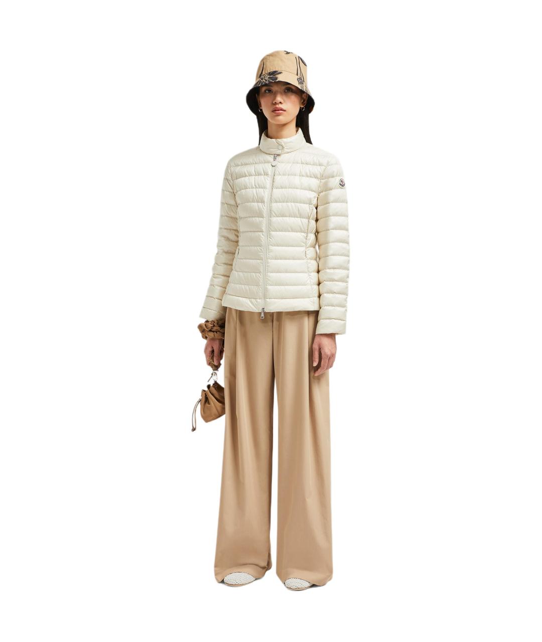 MONCLER Бежевый пуховик, фото 5