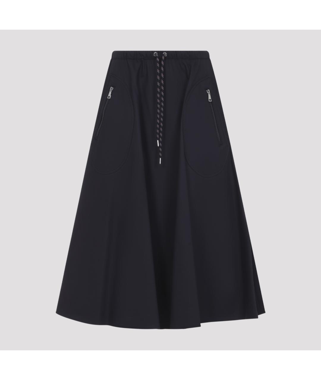 MONCLER Синяя хлопковая юбка миди, фото 2