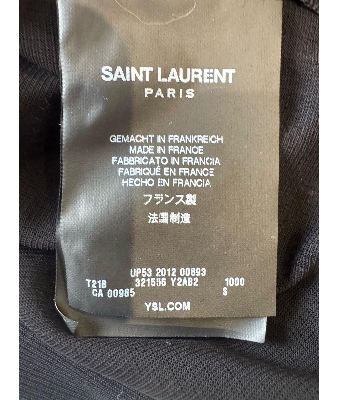 YVES SAINT LAURENT BEAUTY Черная вискозная блузы, фото 4