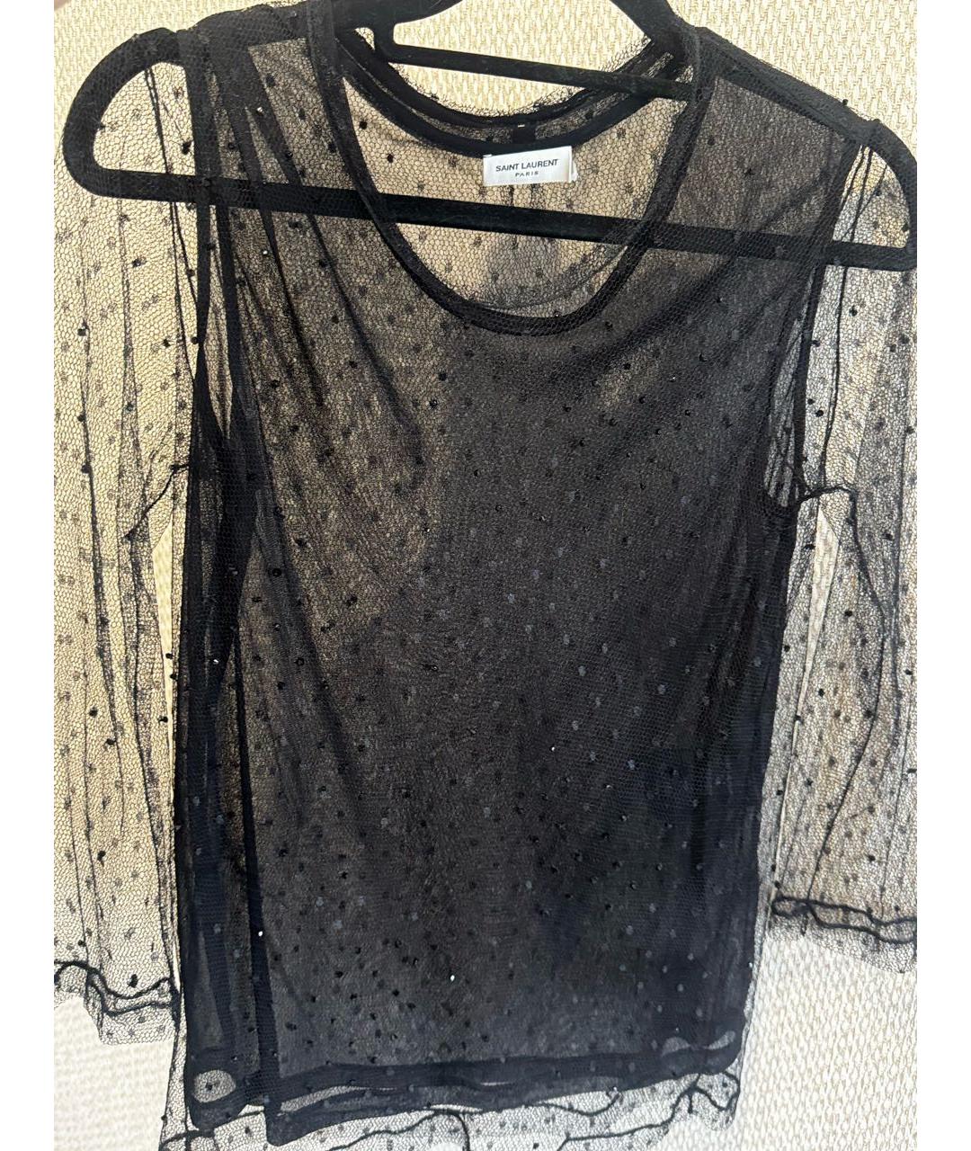 YVES SAINT LAURENT BEAUTY Черная вискозная блузы, фото 2