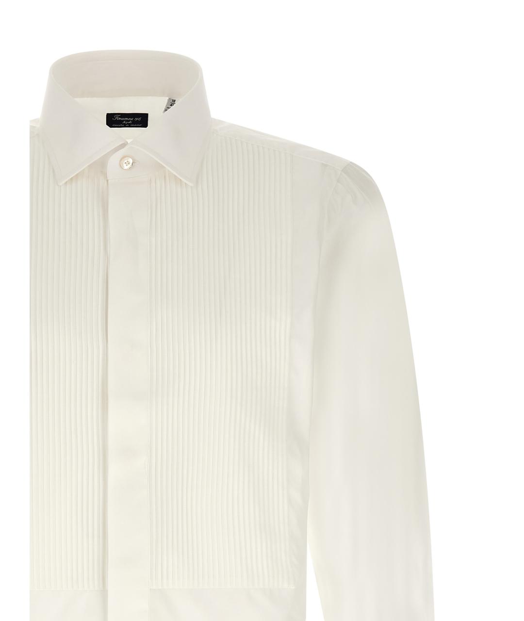 FINAMORE Белая хлопковая классическая рубашка, фото 3