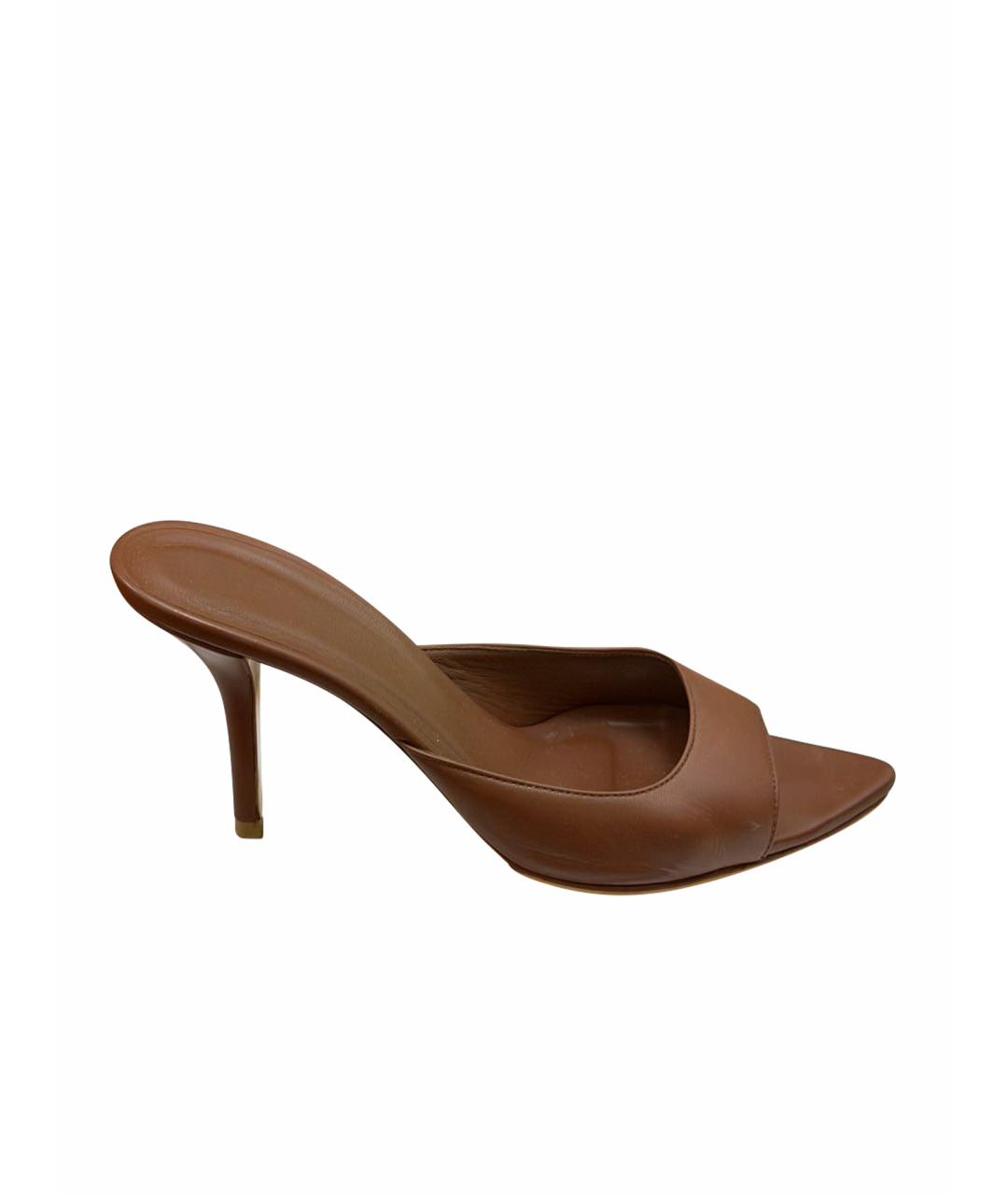 GIA COUTURE Коричневые кожаные мюли, фото 1