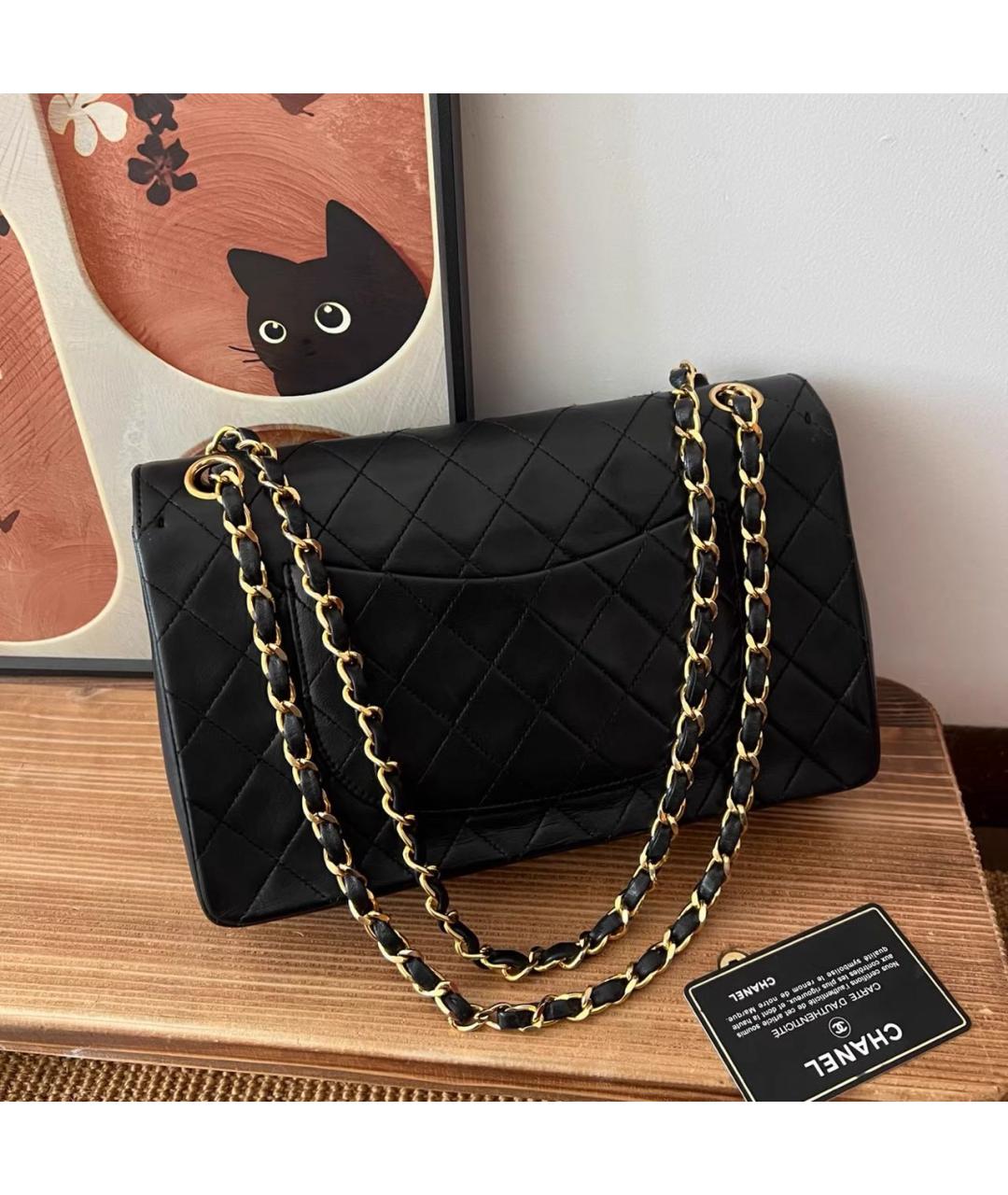 CHANEL Черная кожаная сумка через плечо, фото 6