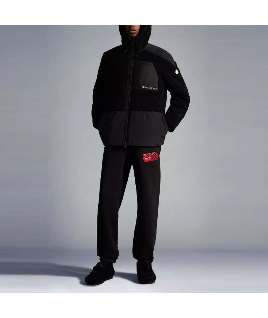 MONCLER Черный пуховик, фото 3