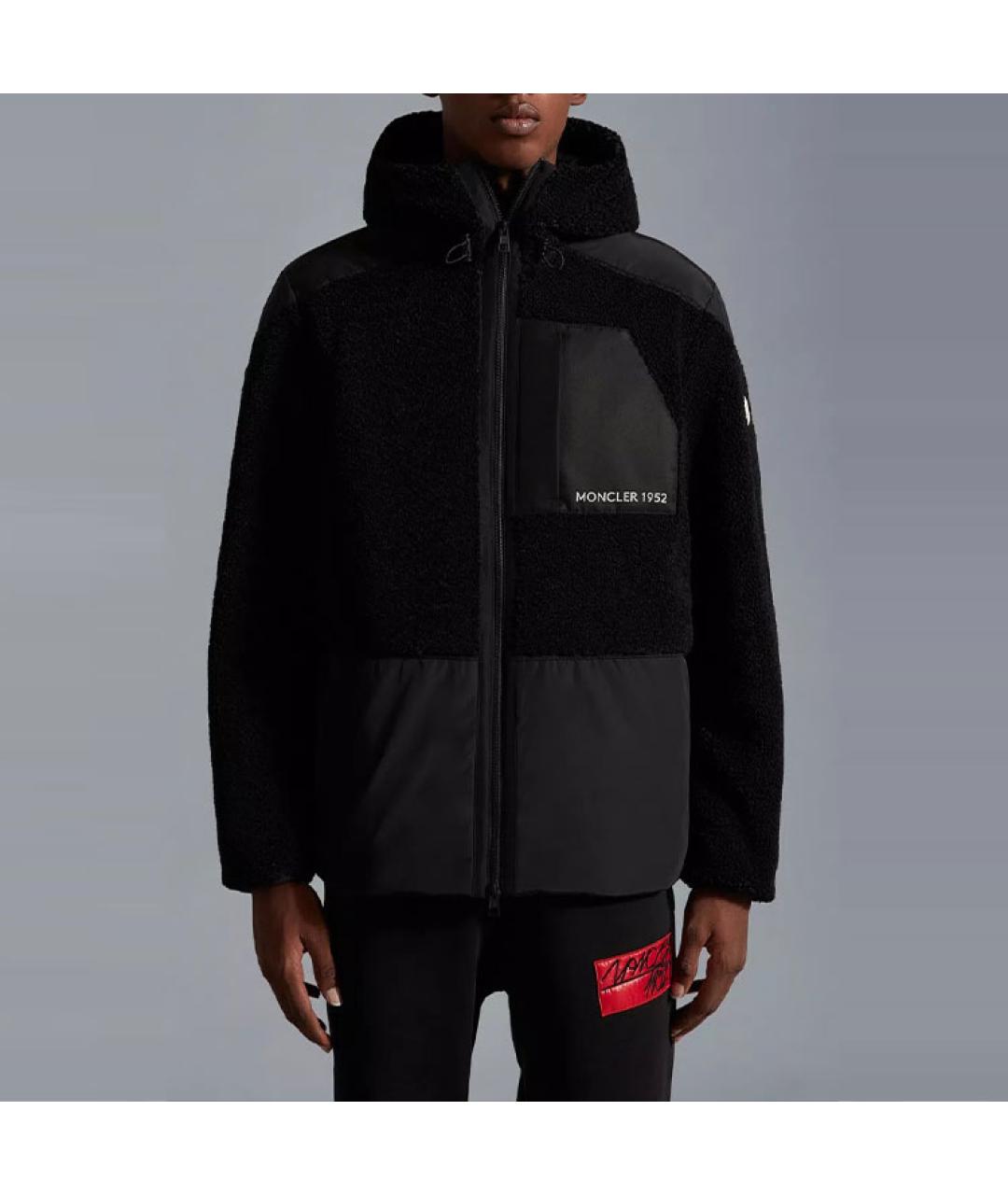 MONCLER Черный пуховик, фото 2